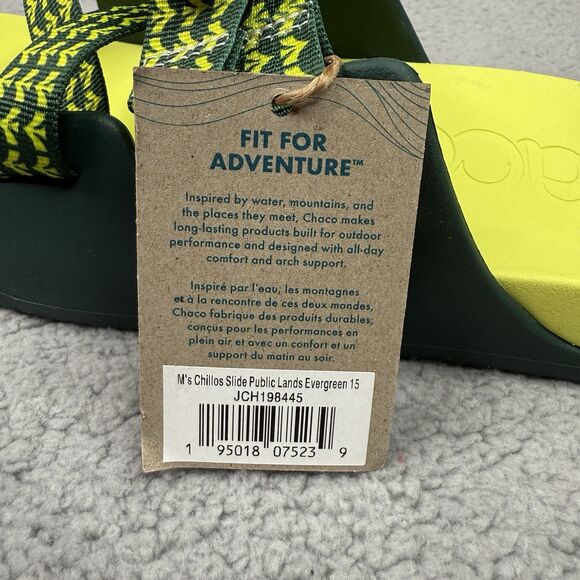 Chaco Chillos Slide Sandals Mens Size 15 Public Lands Evergreen Brand New In Box main image 4